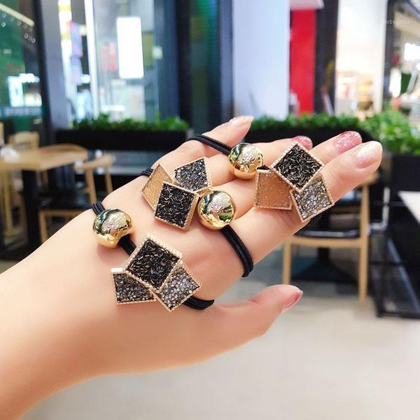 temperament female korean simple rubber band hair accessories fashion girl women's rhinestones square rope headwear1
temperament female korean simple rubber band hair accessories fashion girl women's rhinestones square rope headwear1