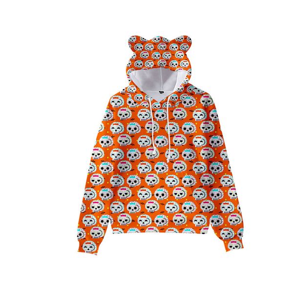 10 Halloween Hoodie Long Sleeve Printed Cat Ears Drawstring Round Neck Loose Fashion Women, Black
10 Halloween Hoodie Long Sleeve Printed Cat Ears Drawstring Round Neck Loose Fashion Women, Black
