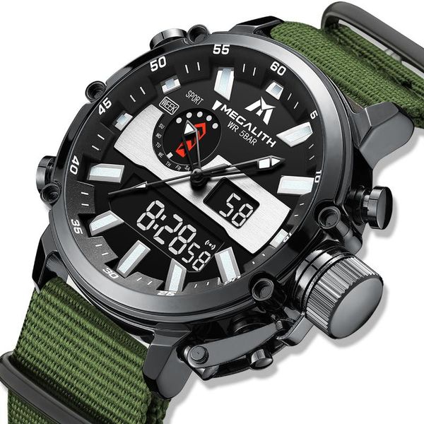 wristwatches wholesale price megalith men watches multifunction led display waterproof sports nylon quartz watch relogio masculino 8229, Slivery;brown
wristwatches wholesale price megalith men watches multifunction led display waterproof sports nylon quartz watch relogio masculino 8229, Slivery;brown