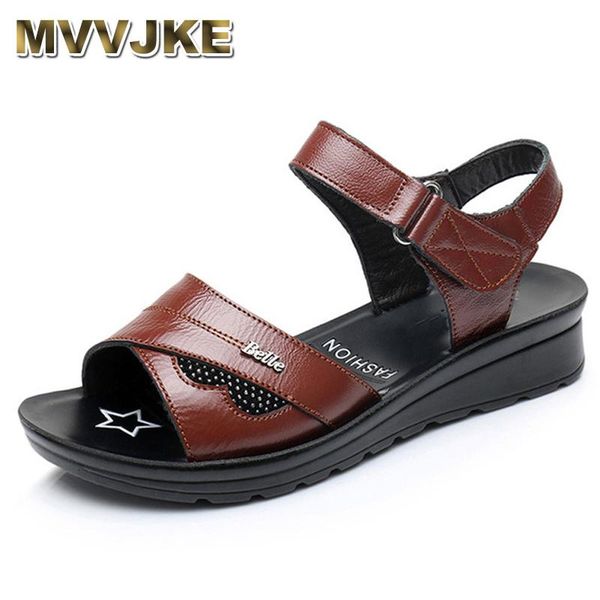 women mother old female sandals shoes cow genuine leather casual pu hook loop summer beach cool size 35-41, Black
women mother old female sandals shoes cow genuine leather casual pu hook loop summer beach cool size 35-41, Black
