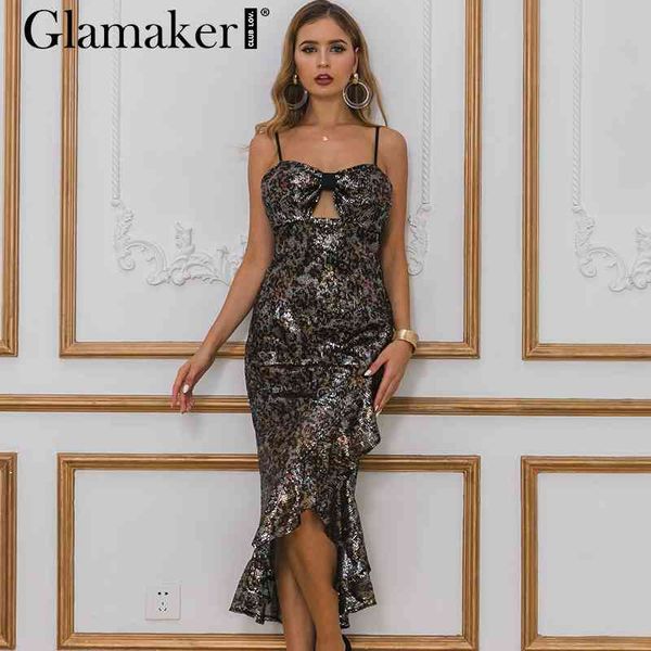 glamaker leopard sequins split summer women dress elegant transparent midi sundress party ruffles female dress vestidos 210412, Black;gray
glamaker leopard sequins split summer women dress elegant transparent midi sundress party ruffles female dress vestidos 210412, Black;gray