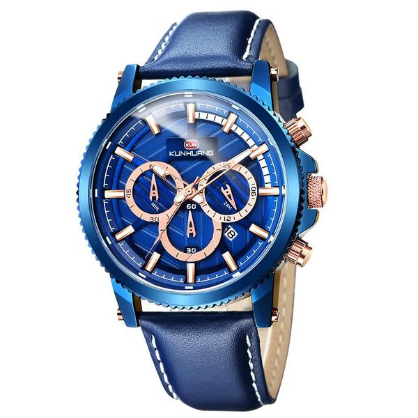 wristwatches kunhuang quartz men watch 2021 fashion multi-functional waterproof luminous leather belt male clock kh1001, Slivery;brown
wristwatches kunhuang quartz men watch 2021 fashion multi-functional waterproof luminous leather belt male clock kh1001, Slivery;brown