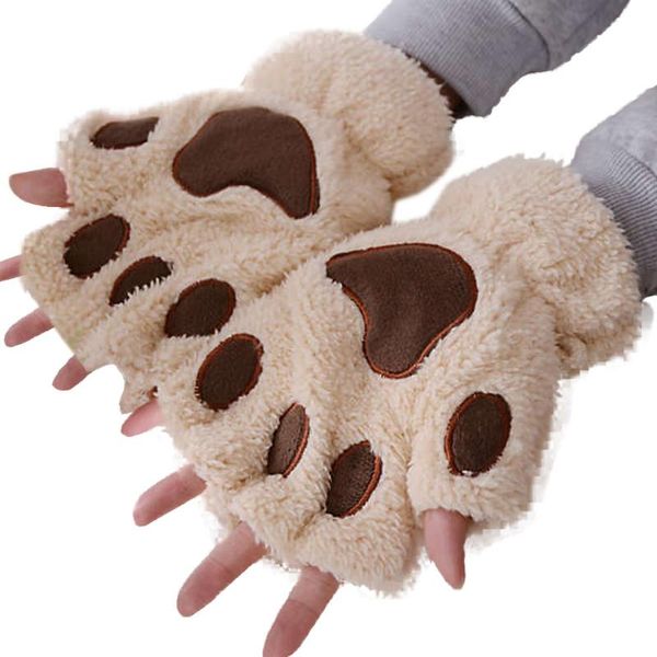 five fingers gloves winter lovely women bear cat claw mitten plush short finger half ladies cover female warmer#p3, Blue;gray
five fingers gloves winter lovely women bear cat claw mitten plush short finger half ladies cover female warmer#p3, Blue;gray