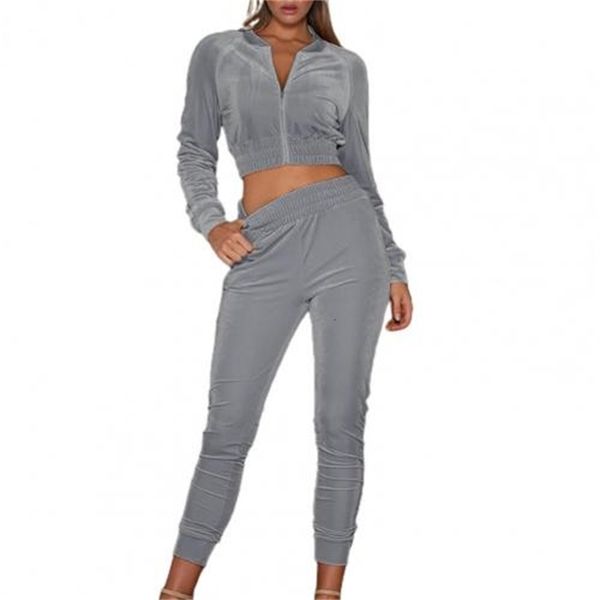senior color solid women's tracksuit zipper hoodies sweatshirt pants sets two piece velvet sports jogging suit the female, Gray
senior color solid women's tracksuit zipper hoodies sweatshirt pants sets two piece velvet sports jogging suit the female, Gray