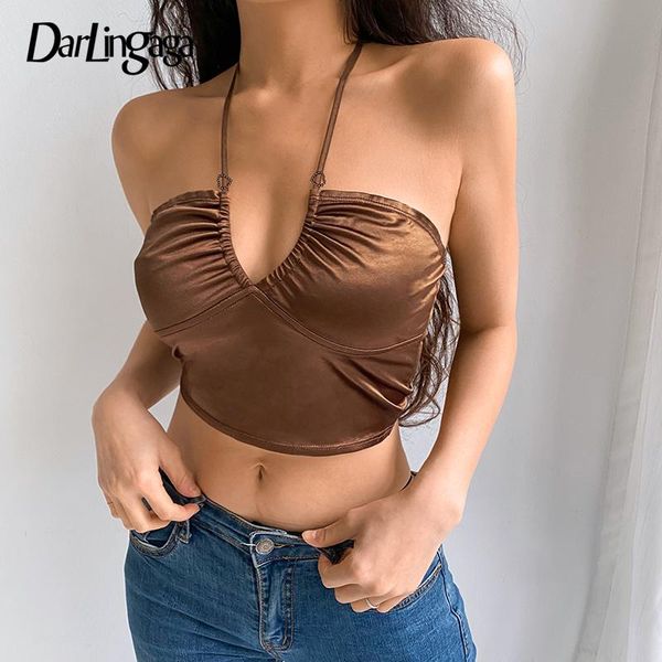darlingaga streetwear v neck satin strap brown camis off shoulder party summer halter female clubwear crop 90s women's tanks, White
darlingaga streetwear v neck satin strap brown camis off shoulder party summer halter female clubwear crop 90s women's tanks, White