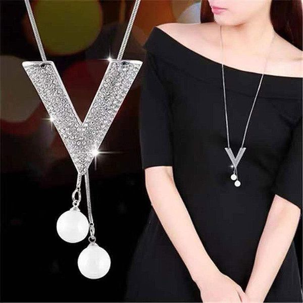 pendant necklaces vintage crystal letter v necklace silver color chain pearl tassel long women jewelry drop
pendant necklaces vintage crystal letter v necklace silver color chain pearl tassel long women jewelry drop