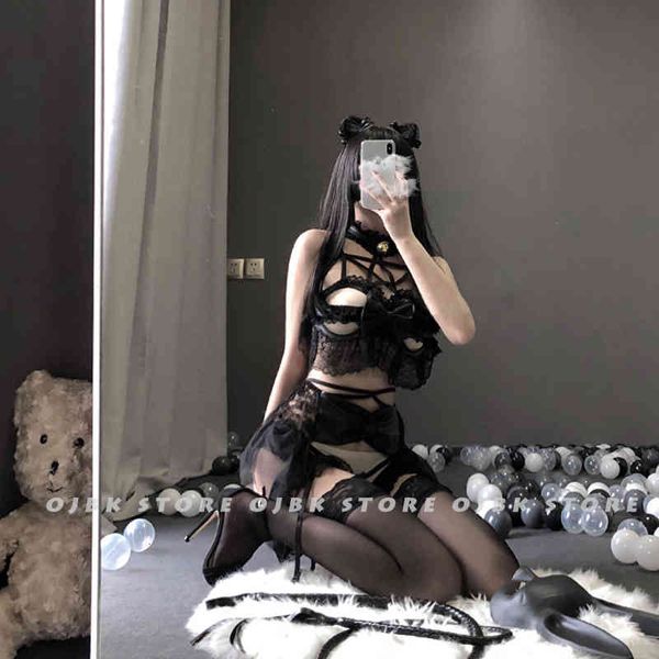 womens cosplay costume cheongsam lingerie strappy corset night sleepwear underwear dress white black erotic set for party, Black;white
womens cosplay costume cheongsam lingerie strappy corset night sleepwear underwear dress white black erotic set for party, Black;white