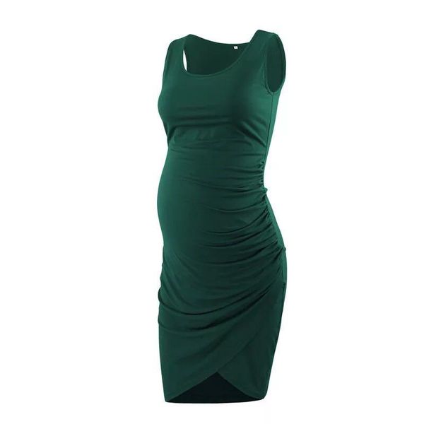 maternity dresses summer round neck skirt sheath irregular sleeveless dress, White
maternity dresses summer round neck skirt sheath irregular sleeveless dress, White