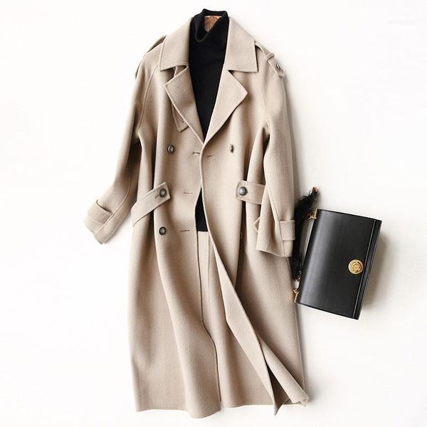 women's wool & blends 4040 fashion 300% coat female autumn winter long jackets women trench coats clothing casaco feminino 3730, Black
women's wool & blends 4040 fashion 300% coat female autumn winter long jackets women trench coats clothing casaco feminino 3730, Black