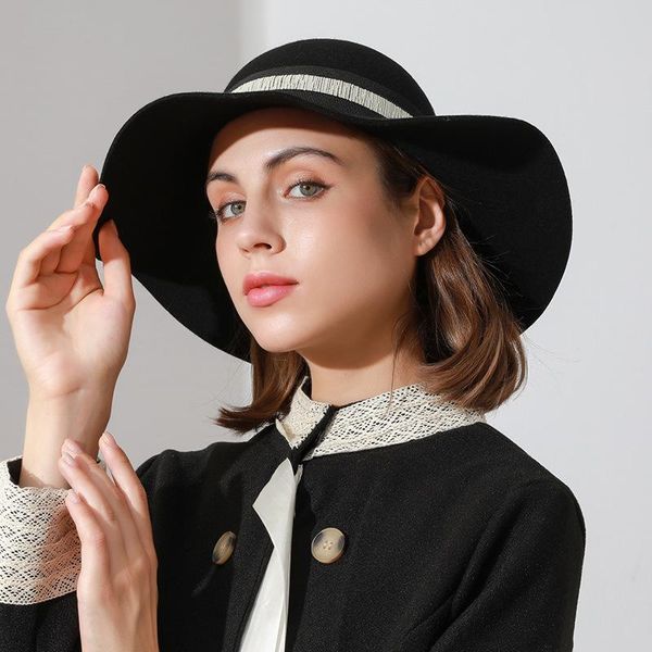 stingy brim hats 2021 hat industry autumn and winter woolen dome big women's fashion trend tide women trendy, Blue;gray
stingy brim hats 2021 hat industry autumn and winter woolen dome big women's fashion trend tide women trendy, Blue;gray