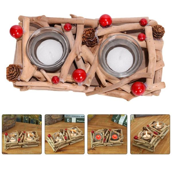 candle holders 1pc glass holder wood candleholder exquisite candlestick (light brown)
candle holders 1pc glass holder wood candleholder exquisite candlestick (light brown)
