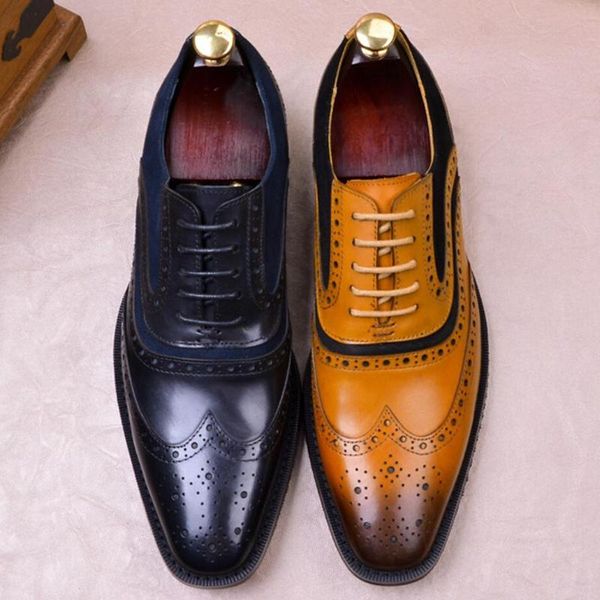 dress shoes arrival genuine leather men's wedding oxfords square toe laces man formal flats wingtip brogues heels fwl154, Black
dress shoes arrival genuine leather men's wedding oxfords square toe laces man formal flats wingtip brogues heels fwl154, Black