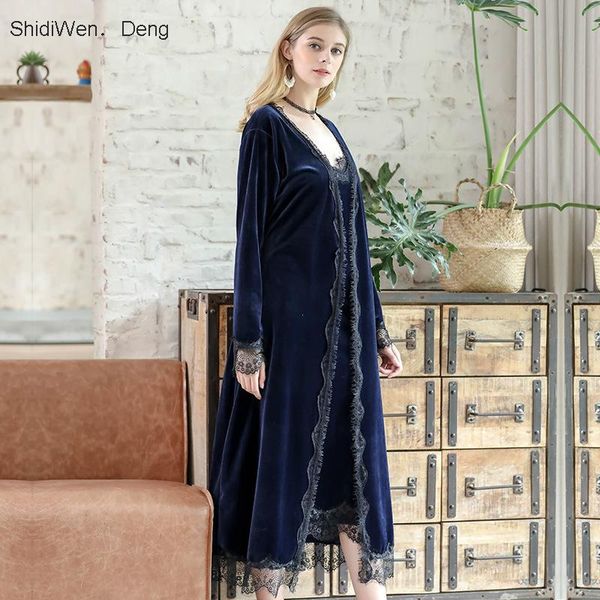 women's sleepwear gold velvet pajamas women autumn winter warm set lace sleeveless strap nightwear robe 2-piece, Black;red
women's sleepwear gold velvet pajamas women autumn winter warm set lace sleeveless strap nightwear robe 2-piece, Black;red