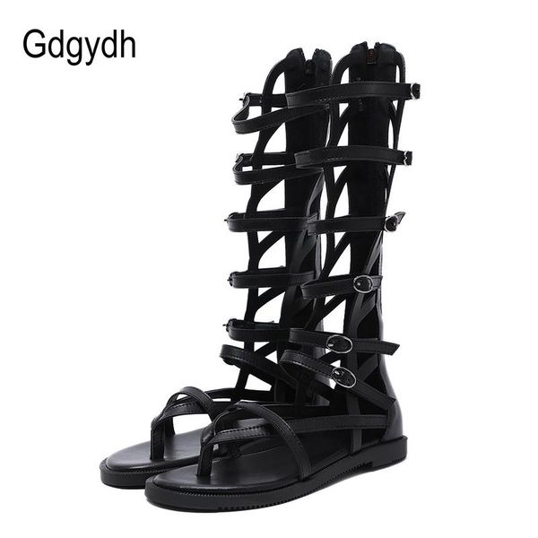 gdgydh fashion buckle gladiator sandals women flat sandal over the knee flip flops female summer shoes with zipper black leather
gdgydh fashion buckle gladiator sandals women flat sandal over the knee flip flops female summer shoes with zipper black leather