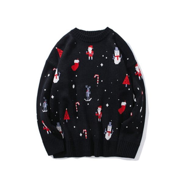 women red blue black santa snowman sweater o neck knitted pullovers long sleeve sweet m0079 winter 210514, White;black
women red blue black santa snowman sweater o neck knitted pullovers long sleeve sweet m0079 winter 210514, White;black
