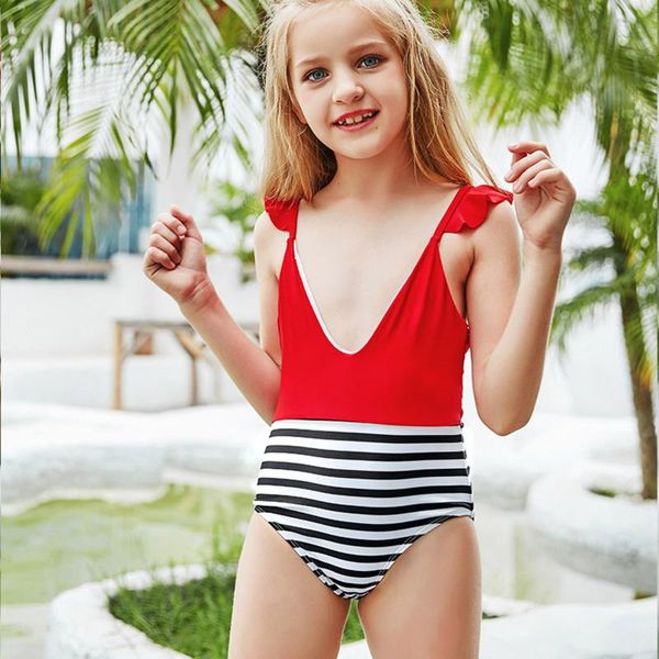 8-14y girls swimsuit summer bikini set for sleeveless striped one piece ruffle style children's swimwear one-pieces, Black
8-14y girls swimsuit summer bikini set for sleeveless striped one piece ruffle style children's swimwear one-pieces, Black