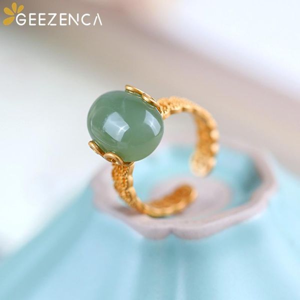 sterling silver gold plated oval jasper ring for women hetian jade hollow craft ancient coin open rings fine jewelry gift cluster, Golden;silver
sterling silver gold plated oval jasper ring for women hetian jade hollow craft ancient coin open rings fine jewelry gift cluster, Golden;silver