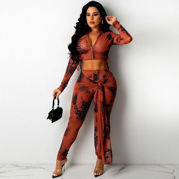 women's two piece pants fall winter clothes mesh sheer print set women crop pants sets lounge nightclub streetwear wholesale items, White
women's two piece pants fall winter clothes mesh sheer print set women crop pants sets lounge nightclub streetwear wholesale items, White
