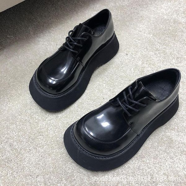 dress shoes womens round toe pu leather lace up platform retro gothic mid heel brogue british styles japanese harajuku b126, Black
dress shoes womens round toe pu leather lace up platform retro gothic mid heel brogue british styles japanese harajuku b126, Black