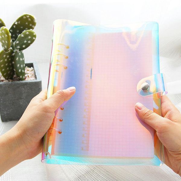 notepads a5 a6 a7 pvc transparent colorful 6-hole binder notebook clips glitter leaf diary planner loose cover office supplies, Purple;pink
notepads a5 a6 a7 pvc transparent colorful 6-hole binder notebook clips glitter leaf diary planner loose cover office supplies, Purple;pink