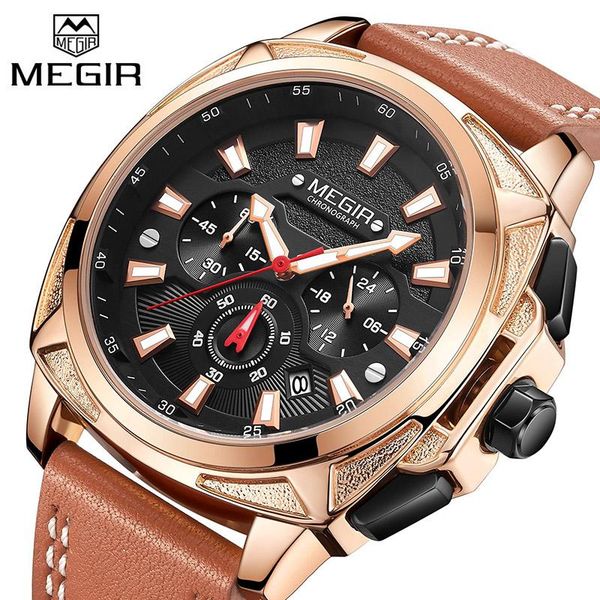 wristwatches megir luxury sport watches men waterproof army military quartz watch clock relogio masculino chronograph male wristwatch, Slivery;brown
wristwatches megir luxury sport watches men waterproof army military quartz watch clock relogio masculino chronograph male wristwatch, Slivery;brown