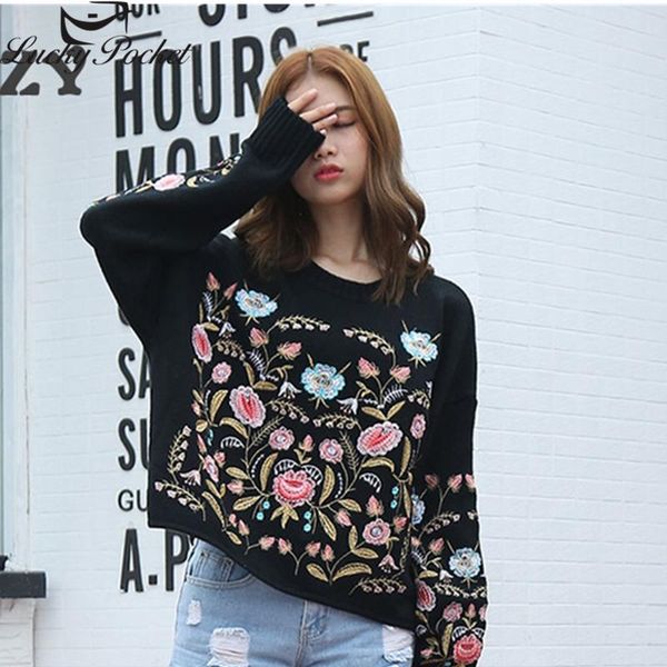 women's sweaters 2021 ladies spring autumn fashion o-neck short loose sweater women embroidery casual long sleeve pullovers ql337, White;black
women's sweaters 2021 ladies spring autumn fashion o-neck short loose sweater women embroidery casual long sleeve pullovers ql337, White;black