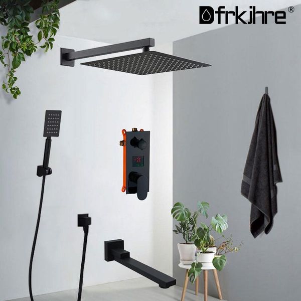 matte black led digital display shower faucet set 8/10/12/16" waterfall bathtub system concealed mixer tap bathroom sets
matte black led digital display shower faucet set 8/10/12/16" waterfall bathtub system concealed mixer tap bathroom sets