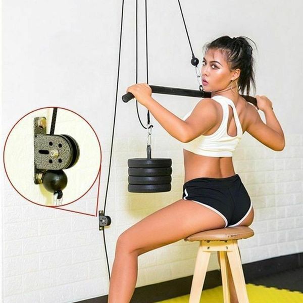 fitness fixed pulley lifting triceps rope machine workout adjustable sport length accessories home n5h0