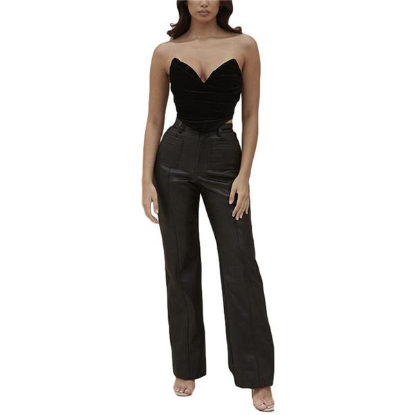 women's pants & capris vintage women pu leather solid color high waist straight wide leg leggings slim fit trousers streetwear costume, Black;white
women's pants & capris vintage women pu leather solid color high waist straight wide leg leggings slim fit trousers streetwear costume, Black;white