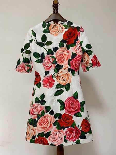 dress est fashion spring summer women o-neck beautiful rose flower print beading deco short sleeve white dress mini, Black;gray
dress est fashion spring summer women o-neck beautiful rose flower print beading deco short sleeve white dress mini, Black;gray