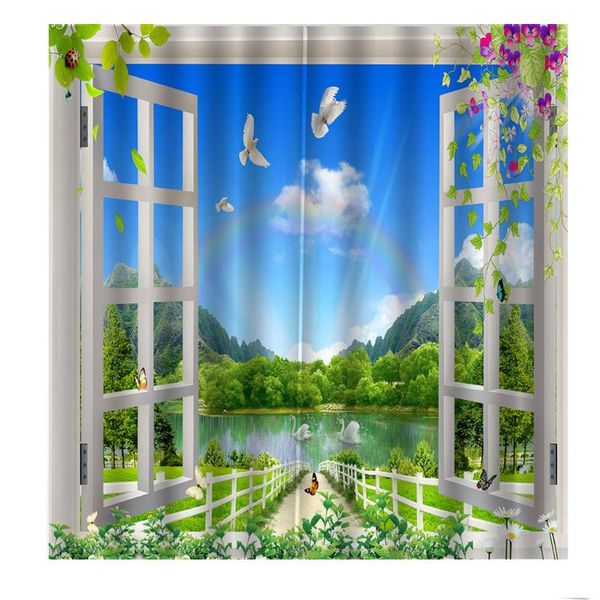 modern home decor curtain rural forest scenery po 3d pigeon rainbow window drapes for livingroom blackout curtains decoration &
modern home decor curtain rural forest scenery po 3d pigeon rainbow window drapes for livingroom blackout curtains decoration &