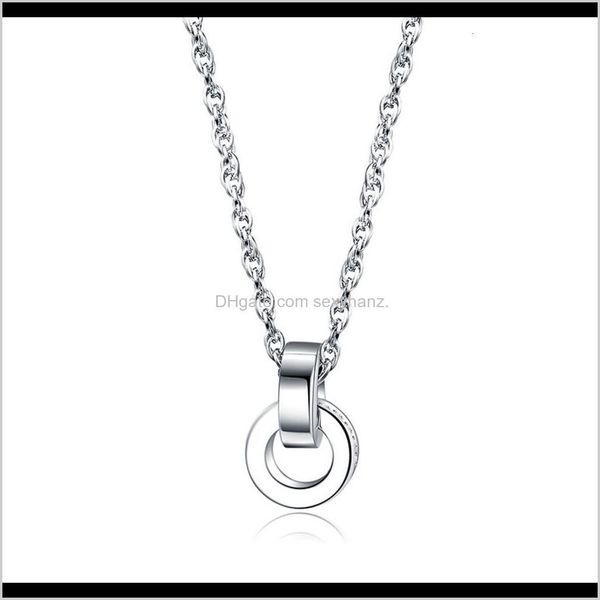 necklaces & pendants jewelry drop delivery 2021 pendant titanium steel double ring roman elegant personality fashion simple clavicle chain n, Silver
necklaces & pendants jewelry drop delivery 2021 pendant titanium steel double ring roman elegant personality fashion simple clavicle chain n, Silver