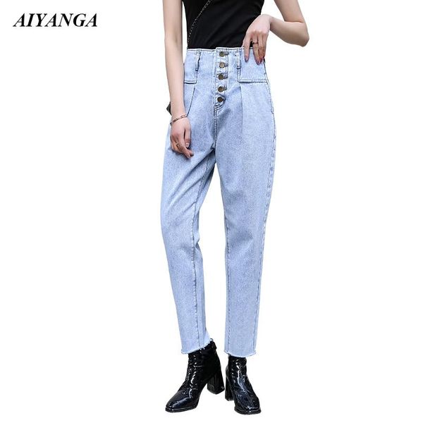 spring women's high waist jeans harem pants casual denim trousers fashion single-breasted plus size jean for women, Blue
spring women's high waist jeans harem pants casual denim trousers fashion single-breasted plus size jean for women, Blue