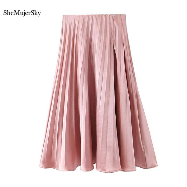 skirts shemujersky women pink midi skirt satin pleated 2021 autumn solid color high waist a-line, Black
skirts shemujersky women pink midi skirt satin pleated 2021 autumn solid color high waist a-line, Black