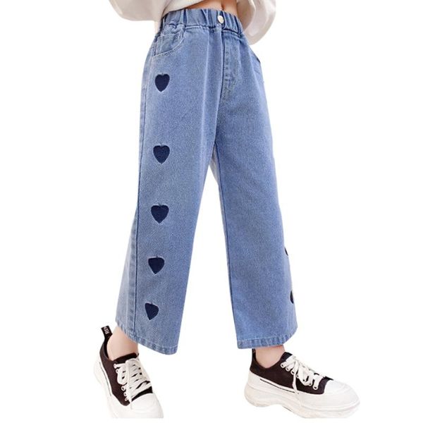 jeans girl heart pattern casual style trousers for children spring autumn children's clothes 6 8 10 12 14, Blue
jeans girl heart pattern casual style trousers for children spring autumn children's clothes 6 8 10 12 14, Blue