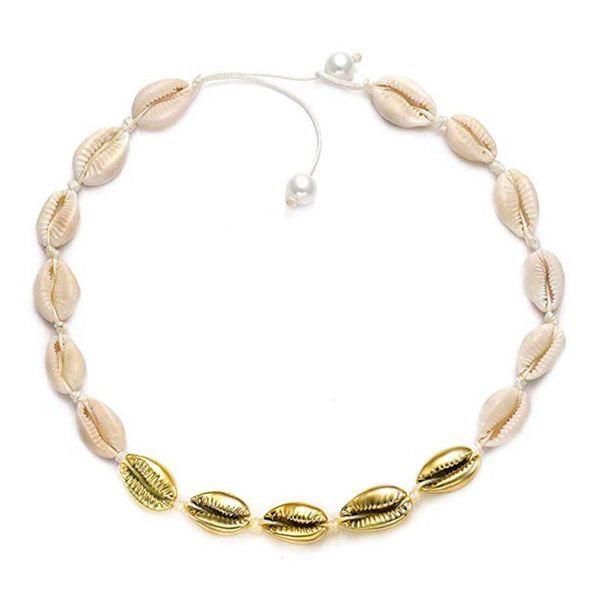 boho natural gold shell choker necklace for women adjustable seashell necklaces handmade rope beach jewelry summer, Golden;silver
boho natural gold shell choker necklace for women adjustable seashell necklaces handmade rope beach jewelry summer, Golden;silver