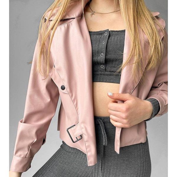 women's jackets floy fashion turn down collar pu women elegant pockets short coats casual solid loose buttons ladies, Black;brown
women's jackets floy fashion turn down collar pu women elegant pockets short coats casual solid loose buttons ladies, Black;brown