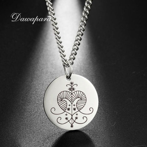 pendant necklaces dawapara veve erzulie amulet voodoo talisman pendants necklace goddess of love and desire stainless steel jewelry, Silver
pendant necklaces dawapara veve erzulie amulet voodoo talisman pendants necklace goddess of love and desire stainless steel jewelry, Silver