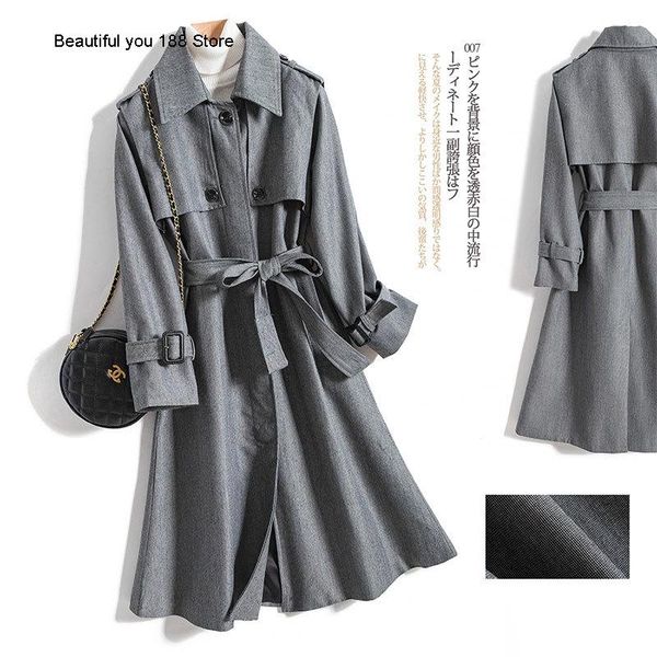 women's trench coats high-end bird plaid thickened woolen coat korean style mid-length, Tan;black
women's trench coats high-end bird plaid thickened woolen coat korean style mid-length, Tan;black