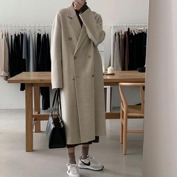women's trench coats solid simple double-breasted long woolen coat winter clothes women u456, Tan;black
women's trench coats solid simple double-breasted long woolen coat winter clothes women u456, Tan;black