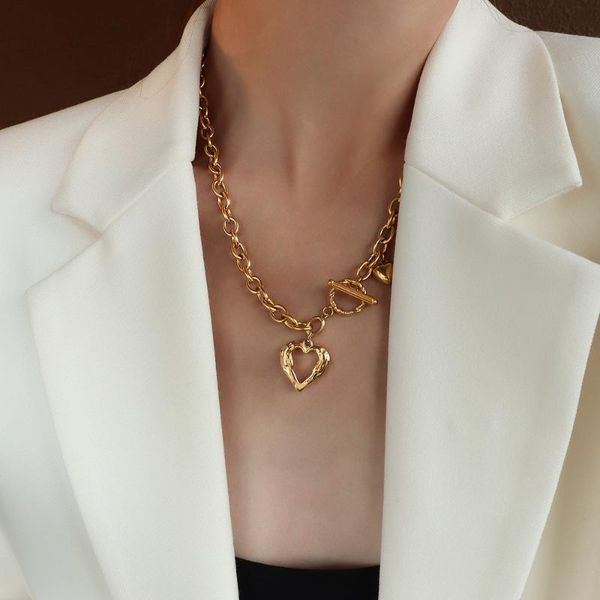 chains french style peach heart ot button love necklace women collarbone chain titanium steel 18k gold jewelry, Silver
chains french style peach heart ot button love necklace women collarbone chain titanium steel 18k gold jewelry, Silver