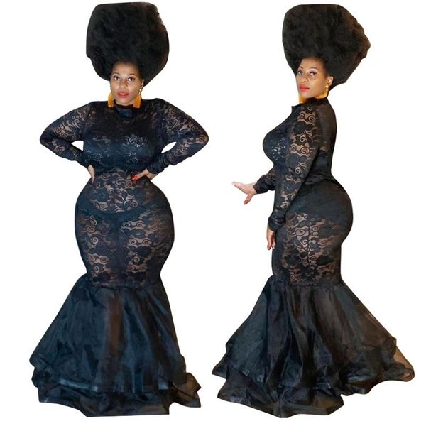 women's birthday maxi dresses party long sleeve lace mesh transparent plus size black mermaid wholesale drop 211029
women's birthday maxi dresses party long sleeve lace mesh transparent plus size black mermaid wholesale drop 211029