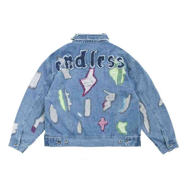 2021 quality travis scott ripped oversized hip-hop high street ts men women couple denim jacket, Black;brown
2021 quality travis scott ripped oversized hip-hop high street ts men women couple denim jacket, Black;brown