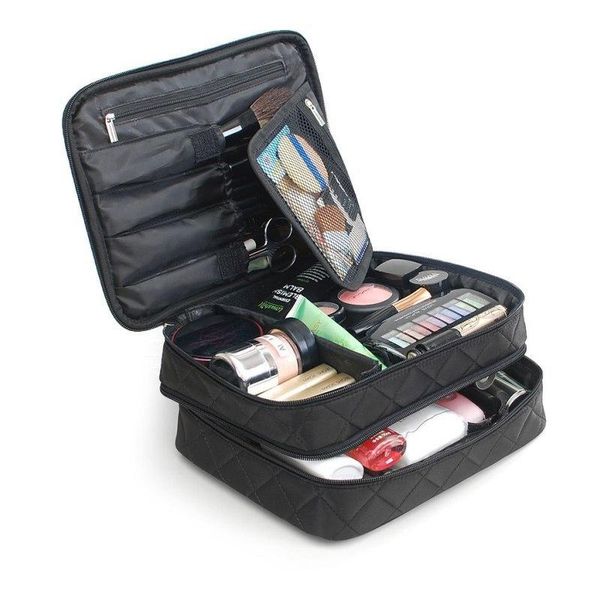 makeup case professional travel cosmetic organizer double layer adjustable dividers for brushes toiletry bag bags & cases
makeup case professional travel cosmetic organizer double layer adjustable dividers for brushes toiletry bag bags & cases