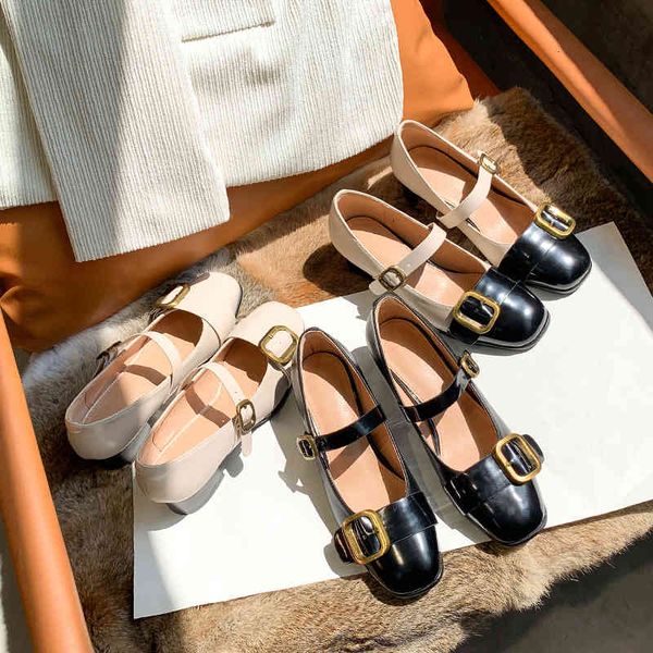 sandals women's high heels 2021 european and american spring retro round toe metal buckle leather mary jane flat shoes women, Black
sandals women's high heels 2021 european and american spring retro round toe metal buckle leather mary jane flat shoes women, Black