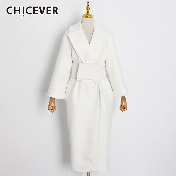 women's wool & blends chicever white tweed trench for women lapel long sleeve high waist sashes loose korean coats female 2021 winter f, Black
women's wool & blends chicever white tweed trench for women lapel long sleeve high waist sashes loose korean coats female 2021 winter f, Black