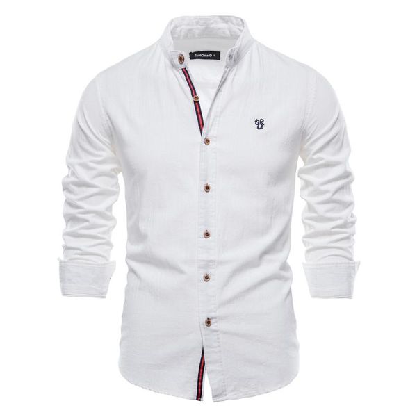 men's casual shirts aiopeson spring cotton linen shirt men solid color long sleeve for social, White;black
men's casual shirts aiopeson spring cotton linen shirt men solid color long sleeve for social, White;black