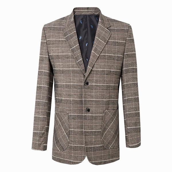 men's suits & blazers fashion coffee blue slim fit plaid suit jacket slim-fit party nightclub host evening gown men plus size s-3xl, White;black
men's suits & blazers fashion coffee blue slim fit plaid suit jacket slim-fit party nightclub host evening gown men plus size s-3xl, White;black