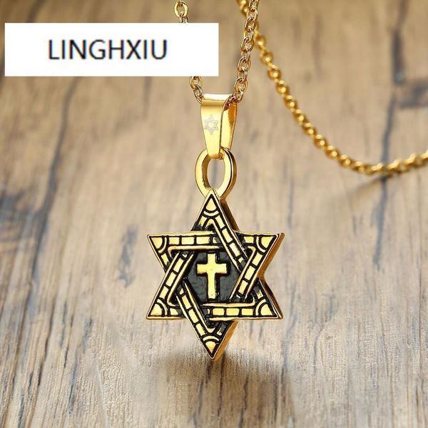 pendant necklaces messianic star of david with cross necklace for men oxidized gold silver color megan jewish jewelry
pendant necklaces messianic star of david with cross necklace for men oxidized gold silver color megan jewish jewelry
