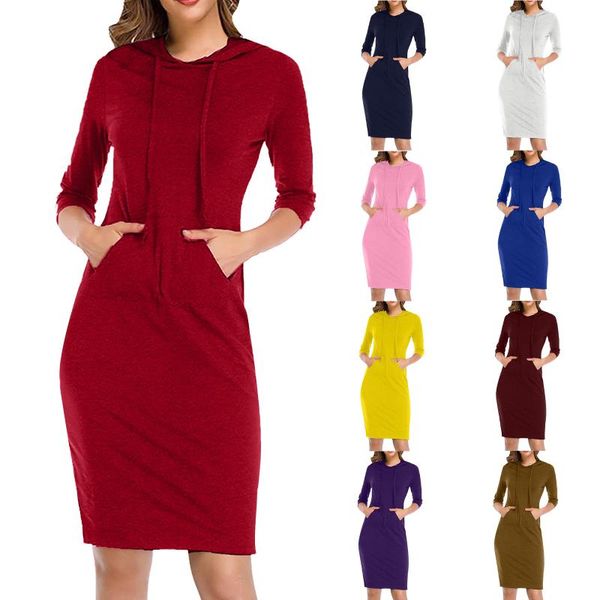 casual dresses 2021 autumn leisure women's dress female loose solid color kangaro pocket hooded slim sweater vestido de mujer, Black;gray
casual dresses 2021 autumn leisure women's dress female loose solid color kangaro pocket hooded slim sweater vestido de mujer, Black;gray